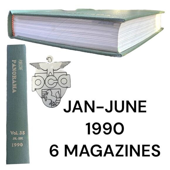 Porsche Panoramic Hardcover Bounded Magazines Vintage 1990 JAN-JUNE  PCA - Picture 1 of 11